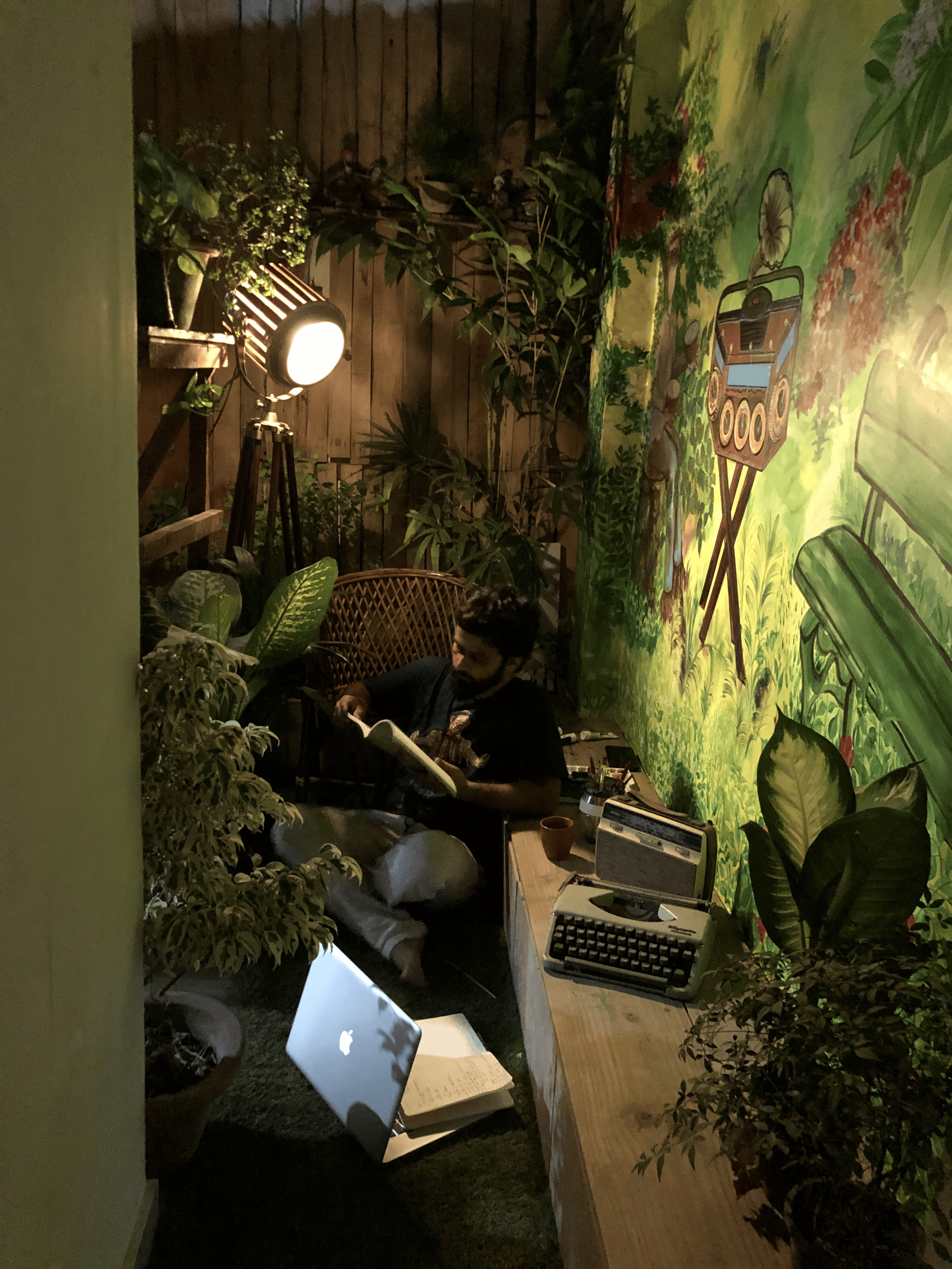 Example image as parallax background.